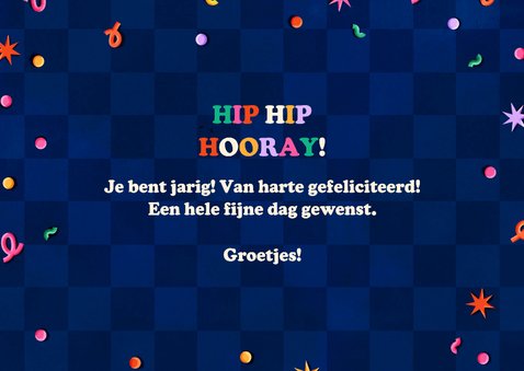 Kleurrijke verjaardagskaart Happy Birthday met confetti 3