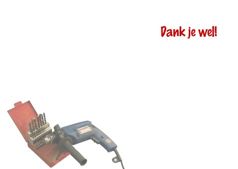 Kluskaart rechthoek aanpasbare tekst 3
