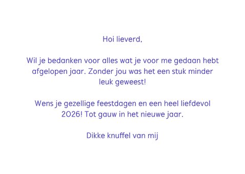 KNGF bedankkaart met twee hondjes in de sneeuw 3