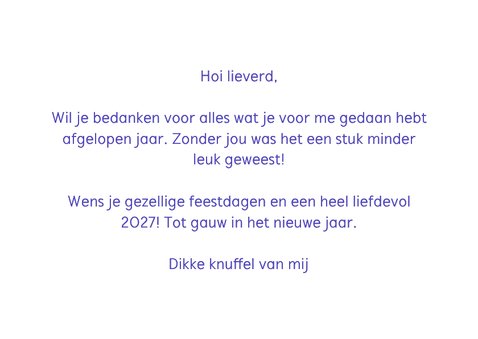 KNGF bedankkaart met twee hondjes in de sneeuw 3