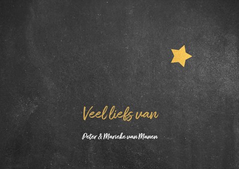 Krijtbord kerstkaart met foto 3