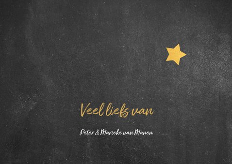 Krijtbord kerstkaart met foto 3