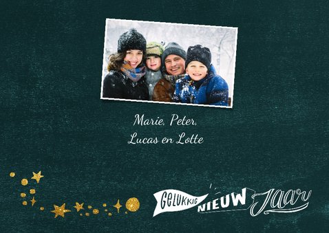 Krijtlettering kerstkaart met foto 3
