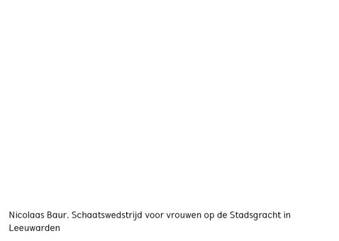 Kunstkaart van Nicolaas Baur. Schaatswedstrijd voor vrouwen 3