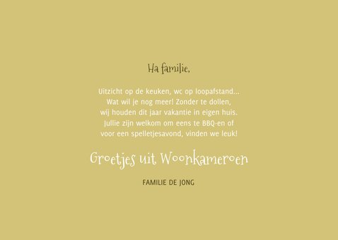 Leuke fotokaart collage 'groetjes uit Woonkameroen' 3