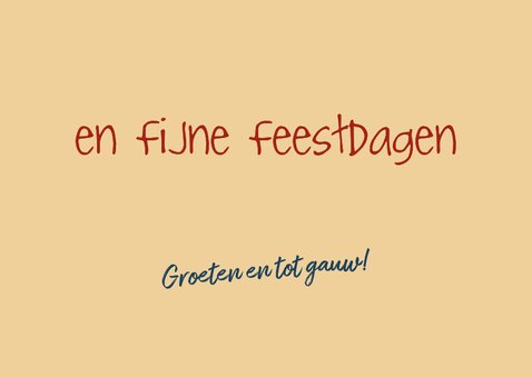 Leuke kerstkaart met een koe die op de piano speelt 3