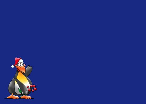 Leuke nieuwjaarskaart met pinguïns met jaartal 2026 Achterkant