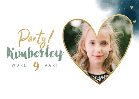 Leuke uitnodiging kinderfeestje met zeemeermin en waterverf 2
