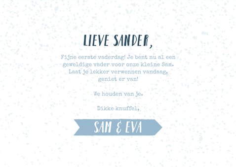 Leuke vaderdagkaart met fotocollage, typografie en spikkels 3