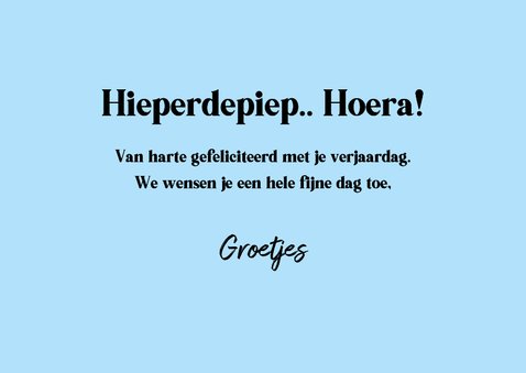 Leuke verjaardagskaart met blaasband 3