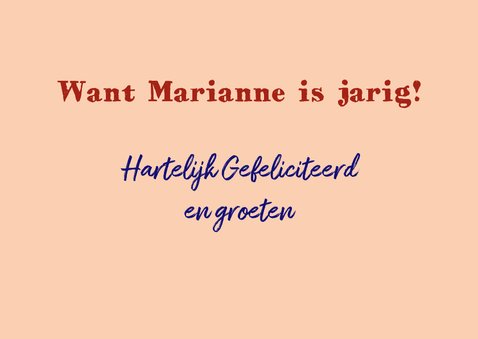 Leuke verjaardagskaart met fanfare, voor een vrouw 3