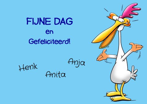 Leuke verjaardagskaart met grappige juichende dieren 3