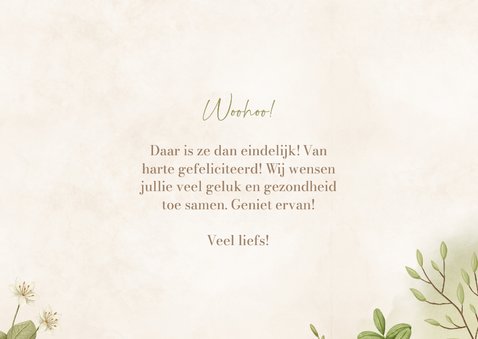 Lief felicitatiekaartje met waterverf en dierenletters 3