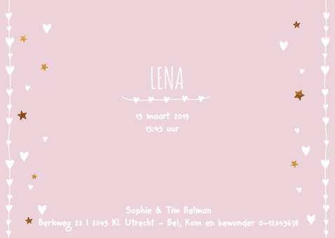 lief geboortekaartje foto Lena 3