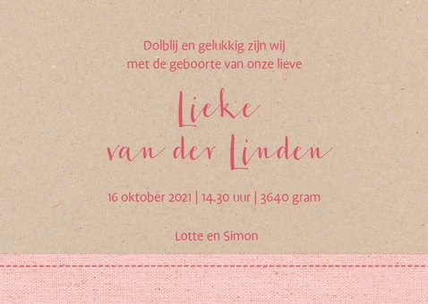 Lief geboortekaartje met wolkjes 3