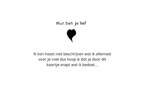 Liefdekaart Lief - Gedicht 3