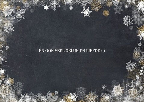 Liefdevolle kerstkaart met 3 foto's in zwartwit 2