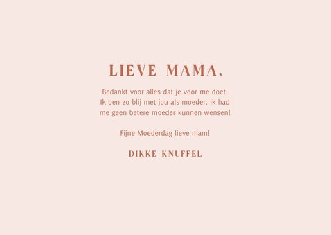 Lieve moederdagkaart met beertjes roze 3