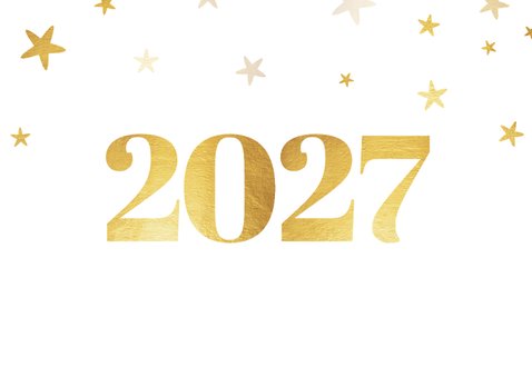 Liggende zakelijke kerstkaart 2027 met logo ruit en sterren 2