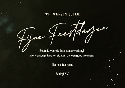 Liggende zakelijke kerstkaart wereldbol 2027 stijlvol 3
