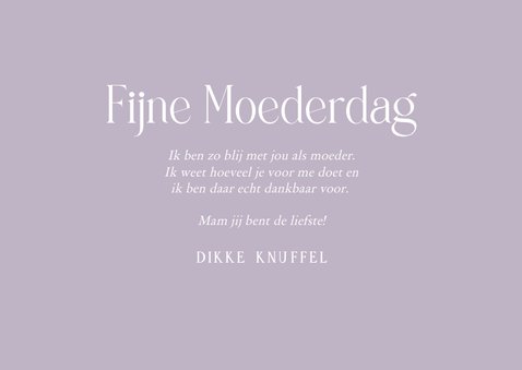 Lila moederdagkaartje met fotocollage 3
