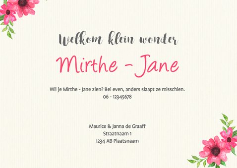 Linnen look met bloemen - DH 3