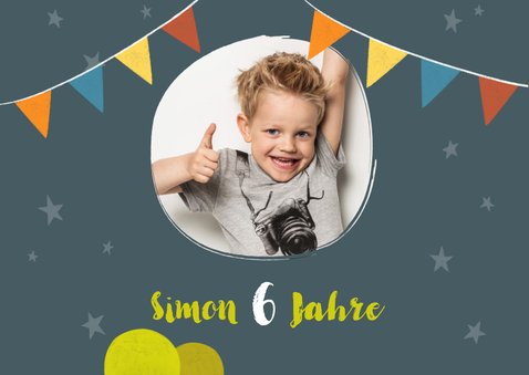 Lustige Dino-Einladung zum Kindergeburtstag mit Foto 2