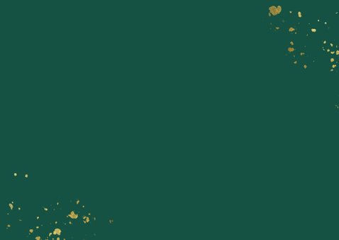 Luxe zakelijke kerstkaart met marmeren jaartal donker groen Achterkant