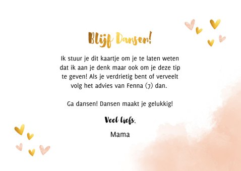 Make-A-Wish foto kaart blijf dansen roze 3