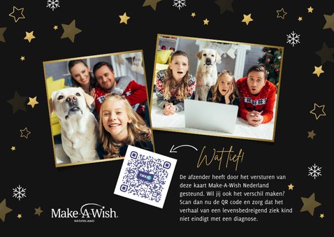 Make-A-Wish kerst Merry Christmas met foto en sterren 2