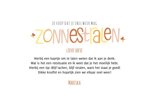 Make-A-Wish Vrolijke kaart Zonnestralen staat je goed 3