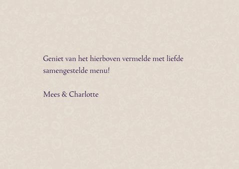 Menukaart geschoven foto licht 3