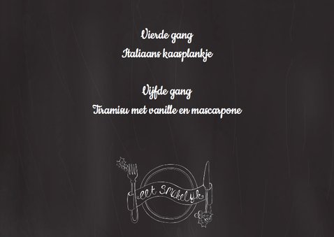 Menukaart kerst chalkboard 3