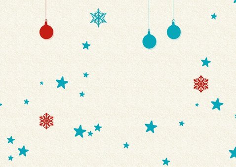 Merry Christmas in lichtblauw en donkerrood 2