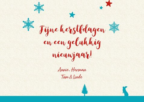 Merry Christmas in lichtblauw en donkerrood 3