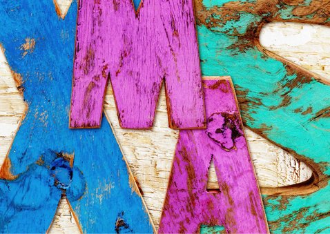 Merry X-MAS stoere letters hout 2020 2