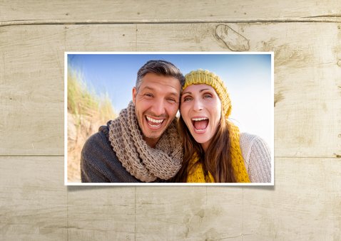 Merry XMas kraft letters met eigen foto op houtlook 2