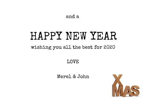 Merry XMas kraft letters met eigen foto op houtlook 3