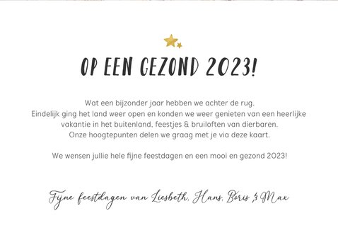 Moderne fotocollage nieuwjaarskaart - 2022 wat een jaar 3