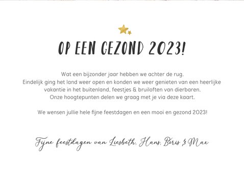 Moderne fotocollage nieuwjaarskaart - 2022 wat een jaar 3
