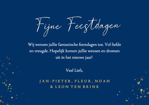 Moderne fotokerstkaarten met marmeren 2026 blauw 3