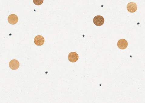 Moderne kerstkaart confetti koper 2