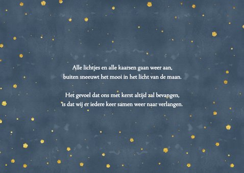 Moderne kerstkaart met gouden typografie en waterverf 2