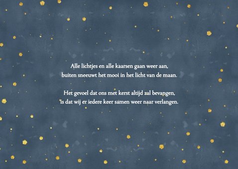 Moderne kerstkaart met gouden typografie en waterverf 2