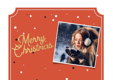 Moderne kerstkaart met retro typografie 2