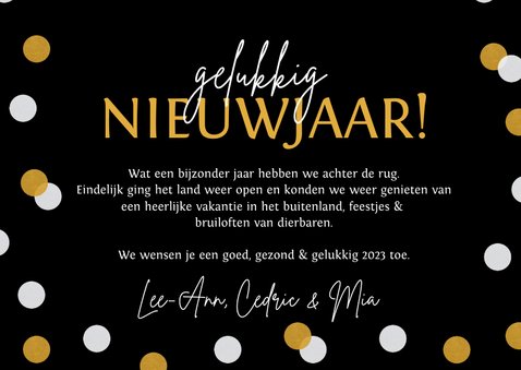 Moderne nieuwjaarskaart 2023 gelukkig nieuwjaar 3