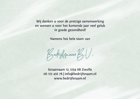 Moderne nieuwjaarskaart blauwgroen met gouden 2026 3