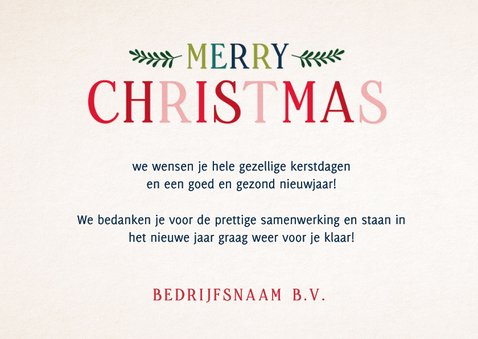 Moderne nostalgische kerstkaart met tekst Merry Christmas 3