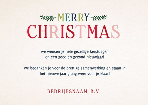 Moderne nostalgische kerstkaart met tekst Merry Christmas 3