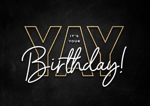 Moderne verjaardagskaart Yay it's your birthday! 2